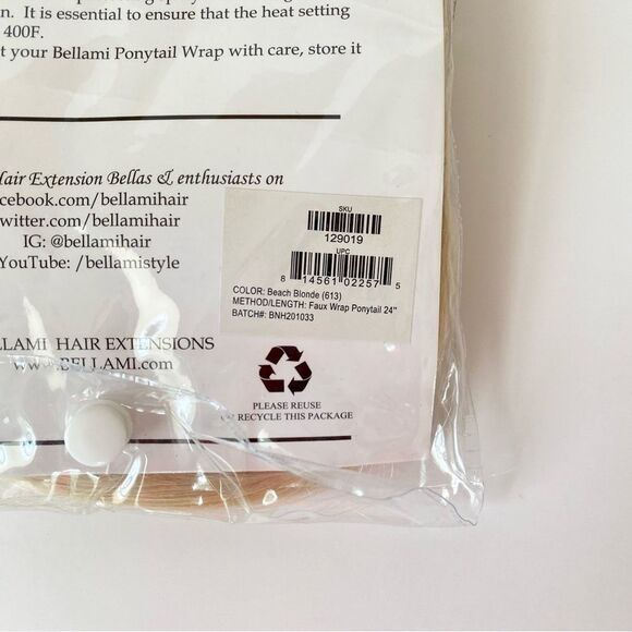 Bellami Wrap 24” Ponytail - Beach Blonde - Picture 5 of 5